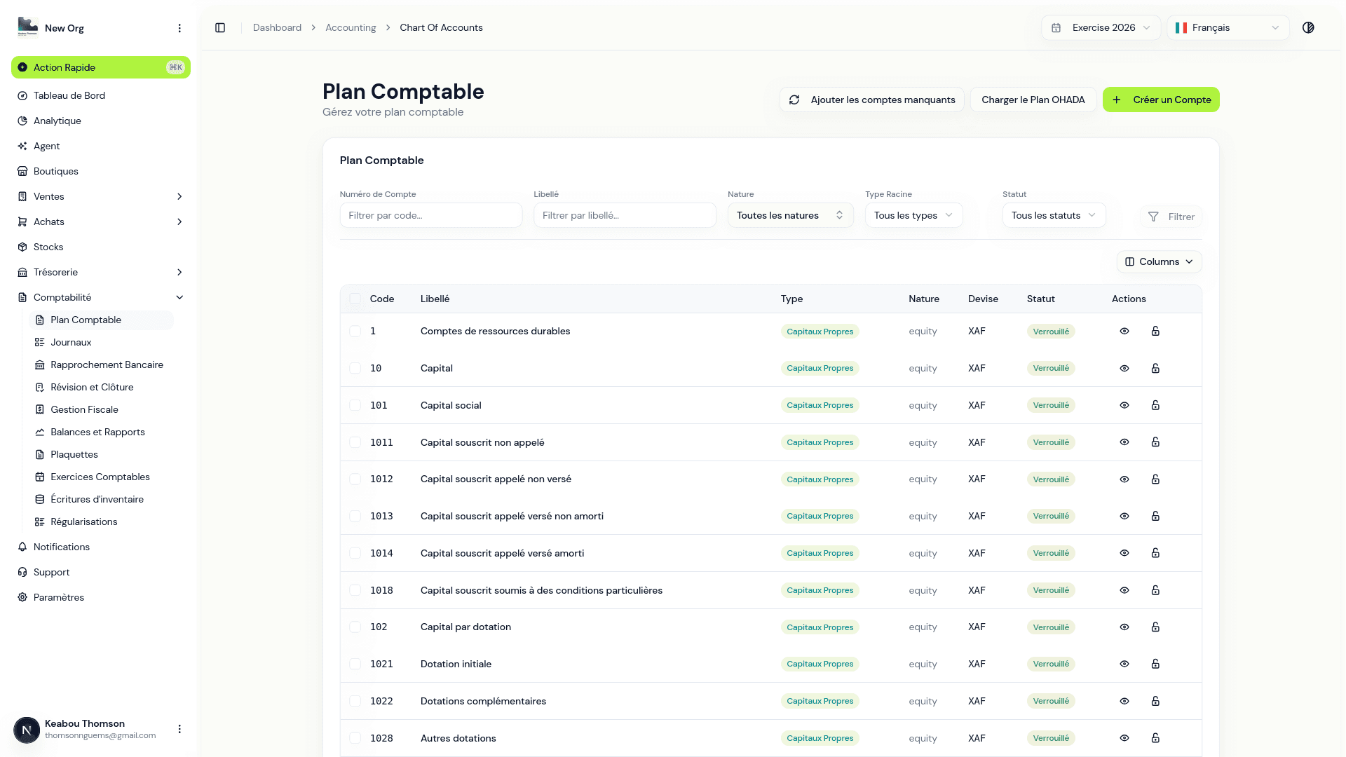 Enderix Finance dashboard showing finance performance, treasury, and operational workflows
